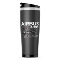 Thumbnail for Airbus A380 & Trent 900 Engine Designed Stainless Steel Travel Mugs