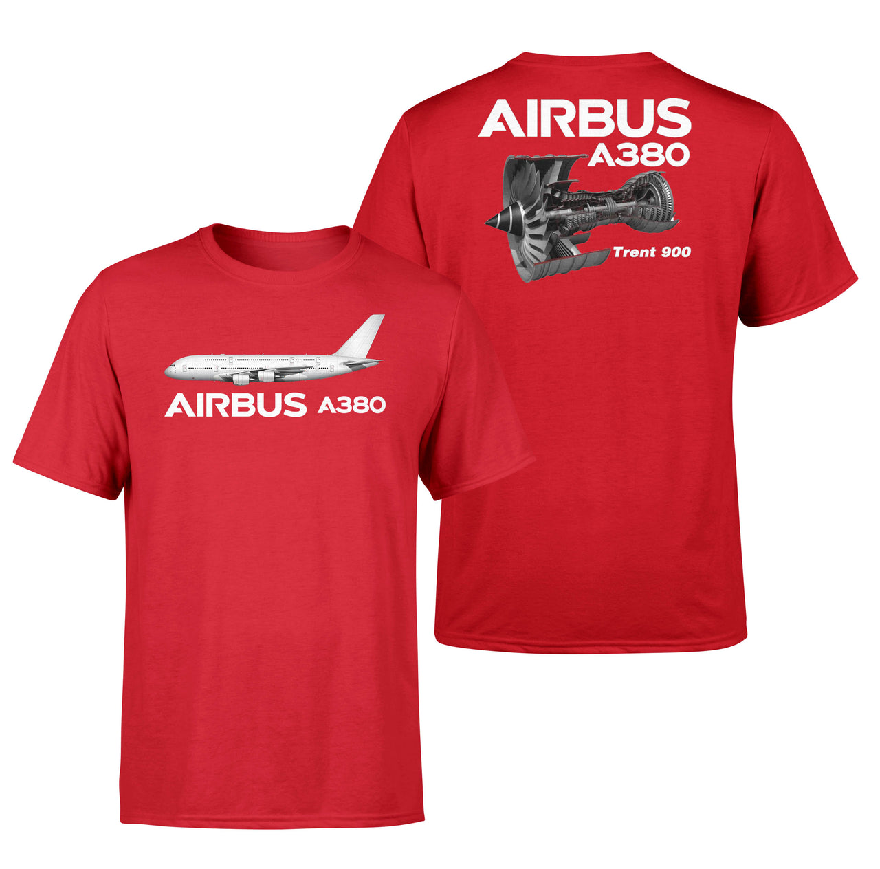 Airbus A380 & Trent 900 Engine Designed Double-Side T-Shirts