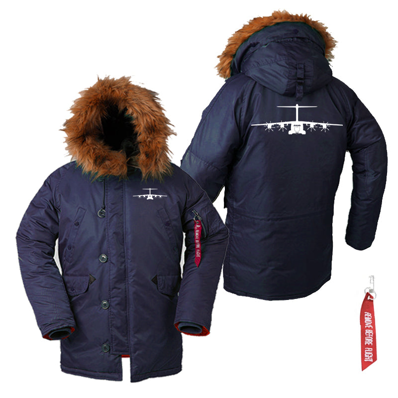 Airbus A400M Silhouette Designed Parka Bomber Jackets