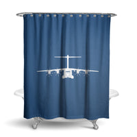 Thumbnail for Airbus A400M Silhouette Designed Shower Curtains
