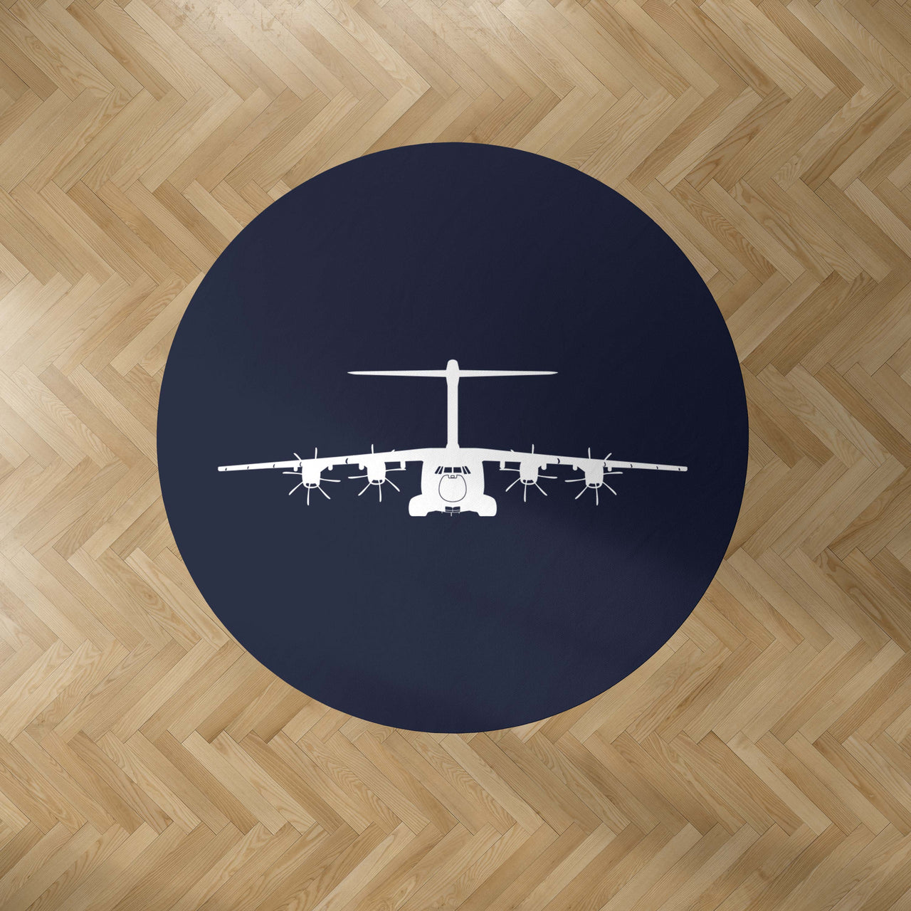 Airbus A400M Silhouette Designed Carpet & Floor Mats (Round)