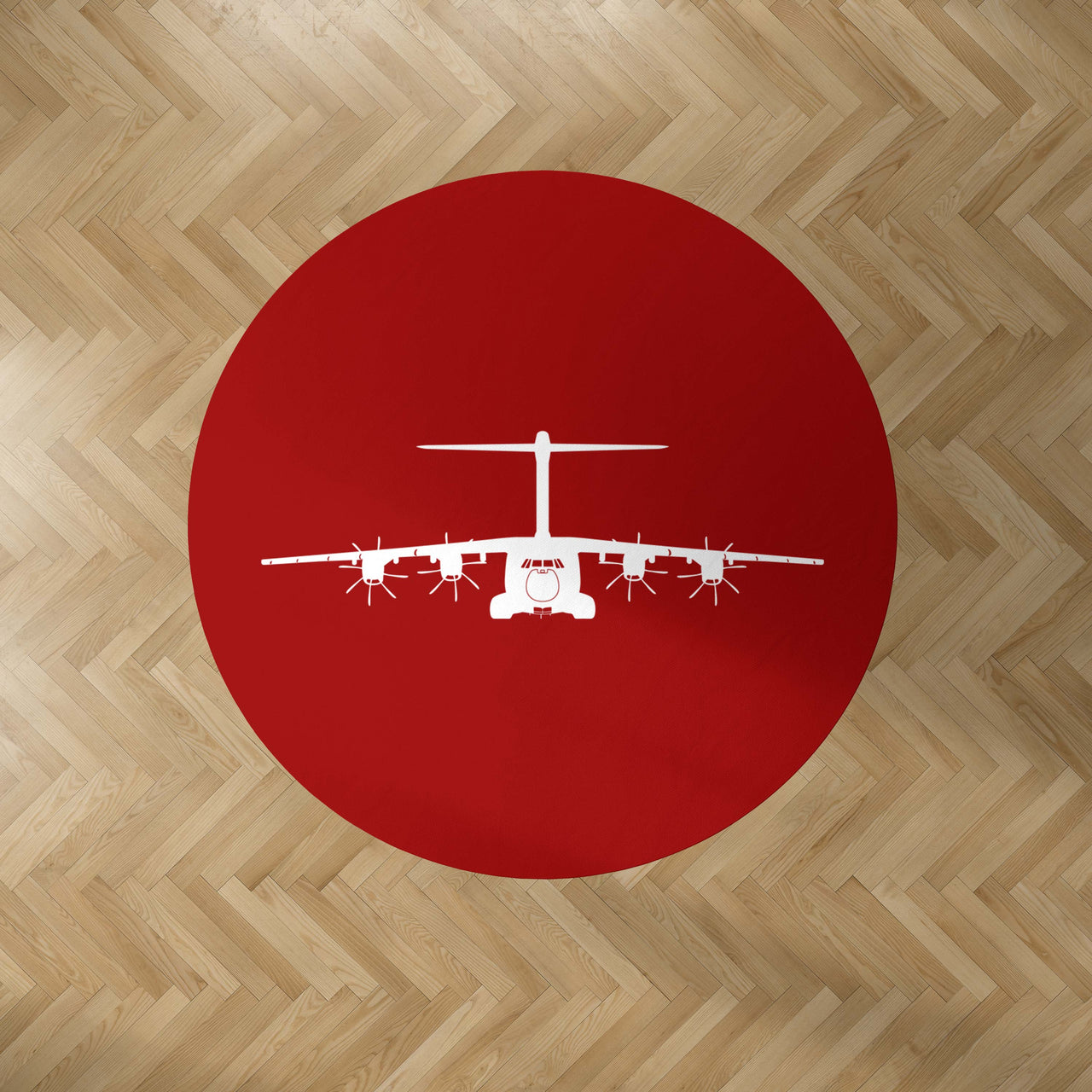 Airbus A400M Silhouette Designed Carpet & Floor Mats (Round)