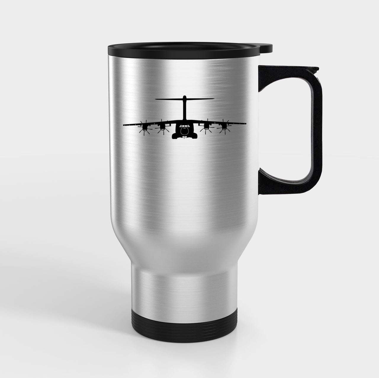 Airbus A400M Silhouette Designed Travel Mugs (With Holder)