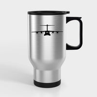 Thumbnail for Airbus A400M Silhouette Designed Travel Mugs (With Holder)