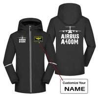 Thumbnail for Airbus A400M & Plane Rain Coats & aviation design printed on waterproof shell with full-length cut rain coat.