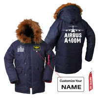Thumbnail for Airbus A400M & Plane Designed Parka Bomber Jackets