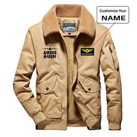 Thumbnail for Airbus A400M & Plane Designed Thick Bomber Jackets