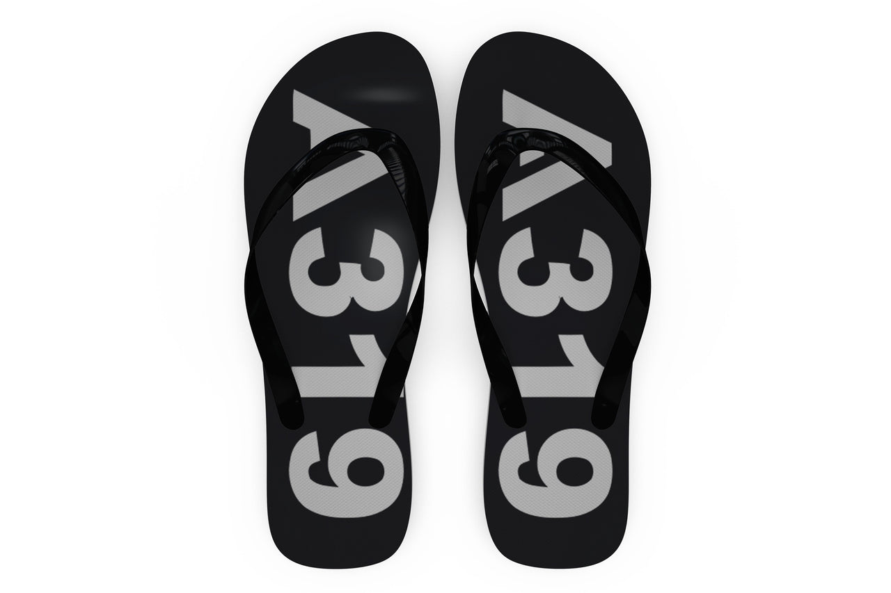 Airbus A319 Text Designed Slippers (Flip Flops)