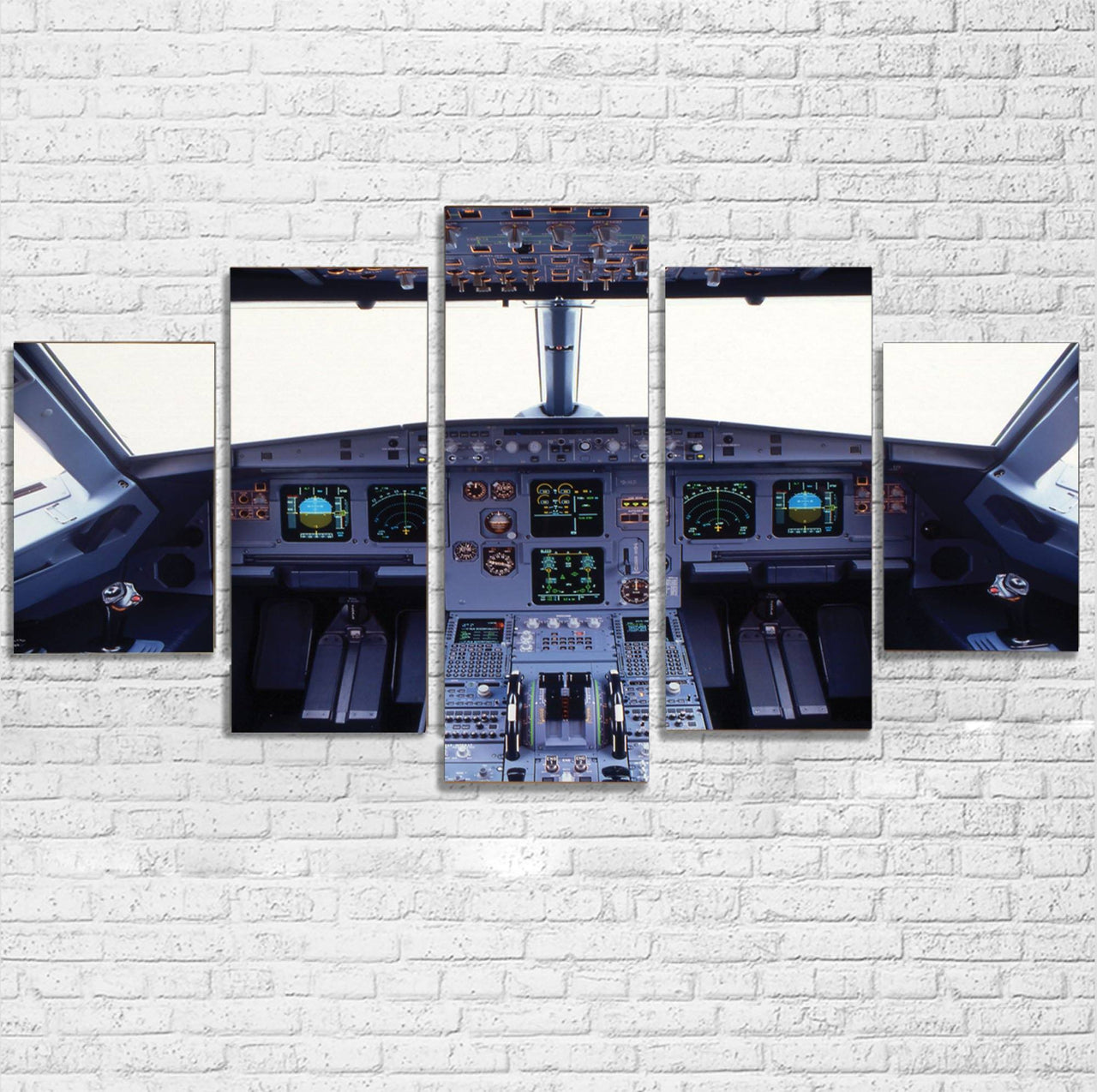 Airbus A320 Cockpit Wide Printed Multiple Canvas Poster Aviation Shop 