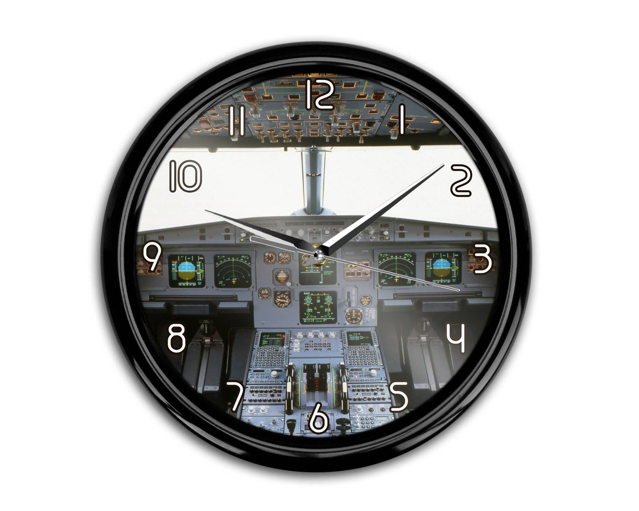 Airbus A320 Cockpit (Wide) Printed Wall Clocks Aviation Shop 