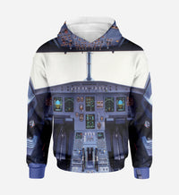 Thumbnail for Airbus A320 Cockpit Wide Printed 3D Hoodies