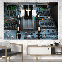 Thumbnail for Airbus A320 Cockpit Printed Canvas Posters (1 Piece) Aviation Shop 