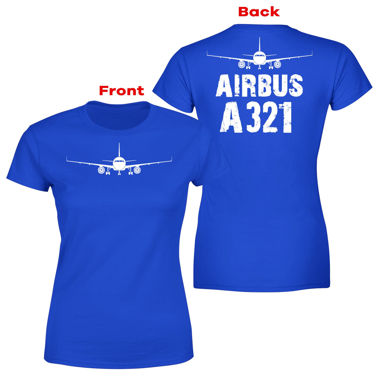 Airbus A321 & Plane Designed Double-Side T-Shirts