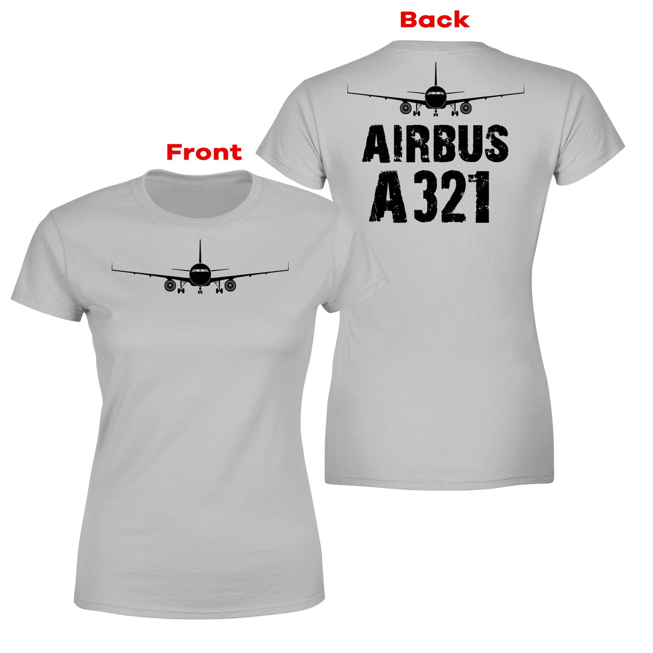 Airbus A321 & Plane Designed Double-Side T-Shirts