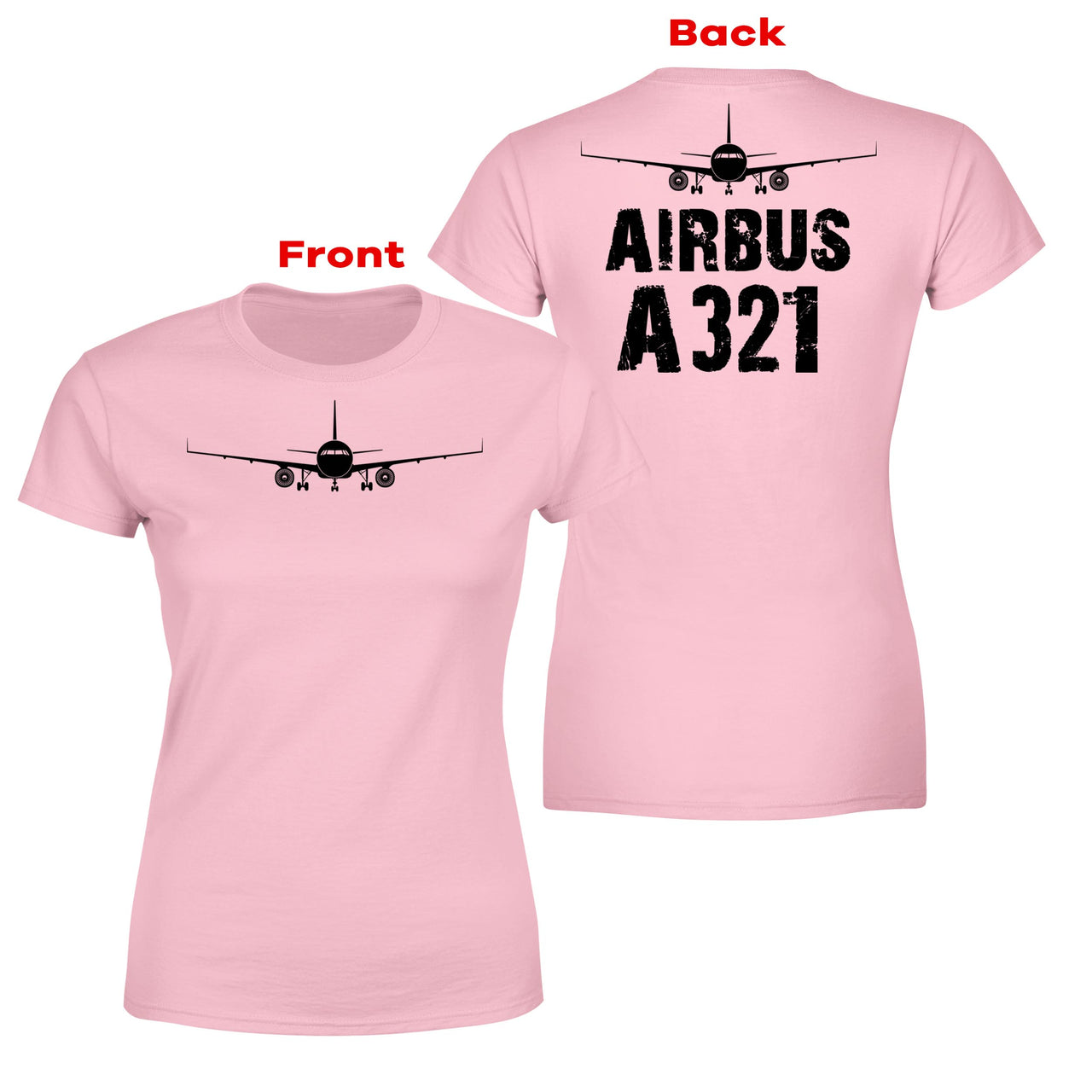Airbus A321 & Plane Designed Double-Side T-Shirts