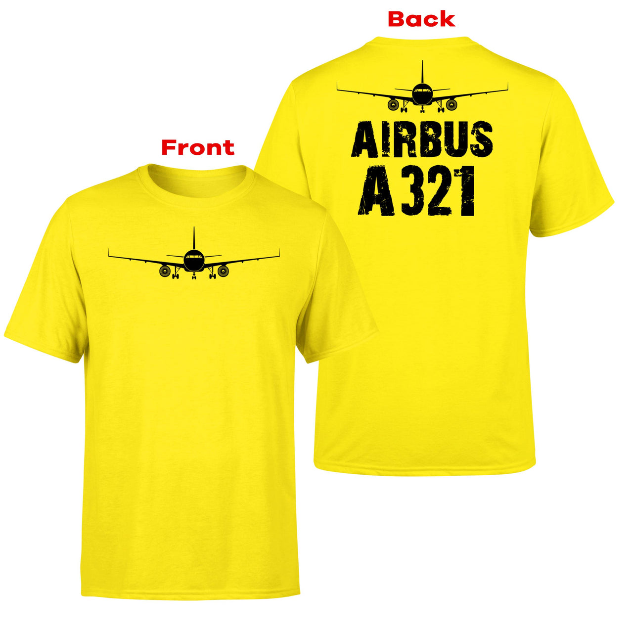 Airbus A321 & Plane Designed Double-Side T-Shirts