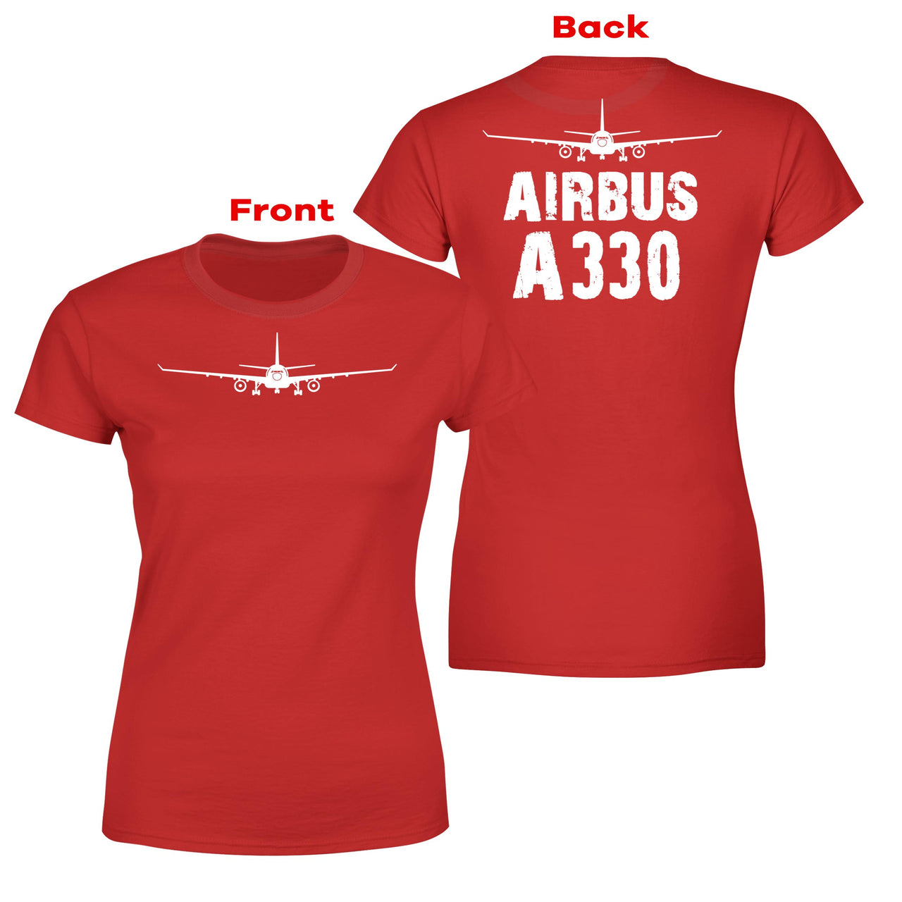 Airbus A330 & Plane Designed Double-Side T-Shirts