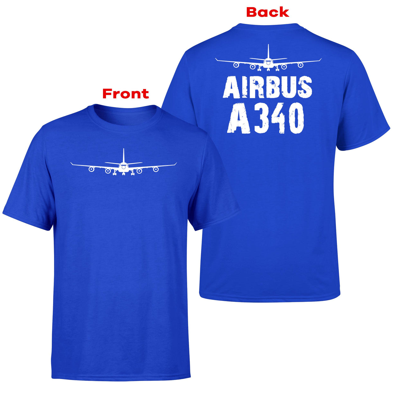 Airbus A340 & Plane Designed Double-Side T-Shirts