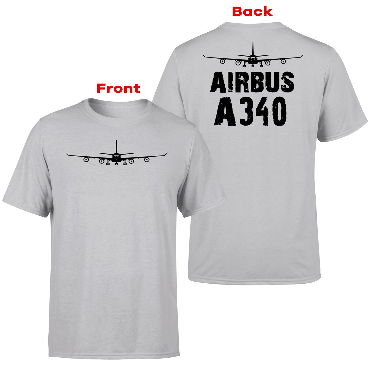 Airbus A340 & Plane Designed Double-Side T-Shirts