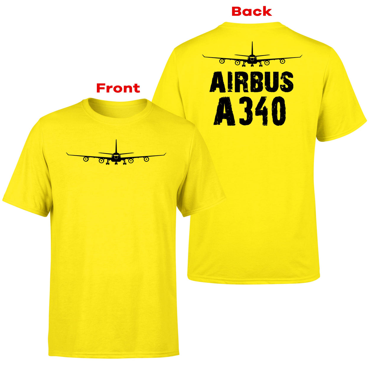 Airbus A340 & Plane Designed Double-Side T-Shirts