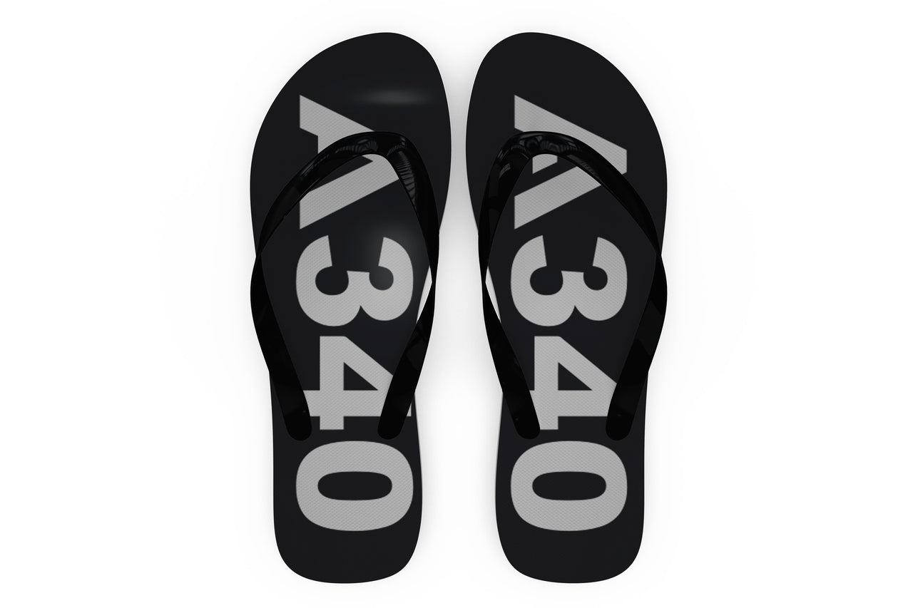 Airbus A340 Text Designed Slippers (Flip Flops)