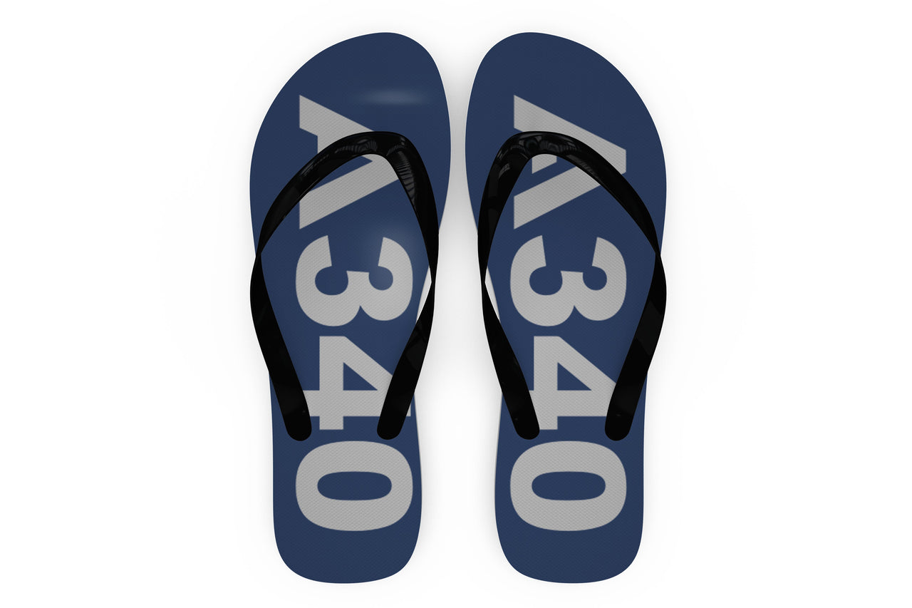 Airbus A340 Text Designed Slippers (Flip Flops)