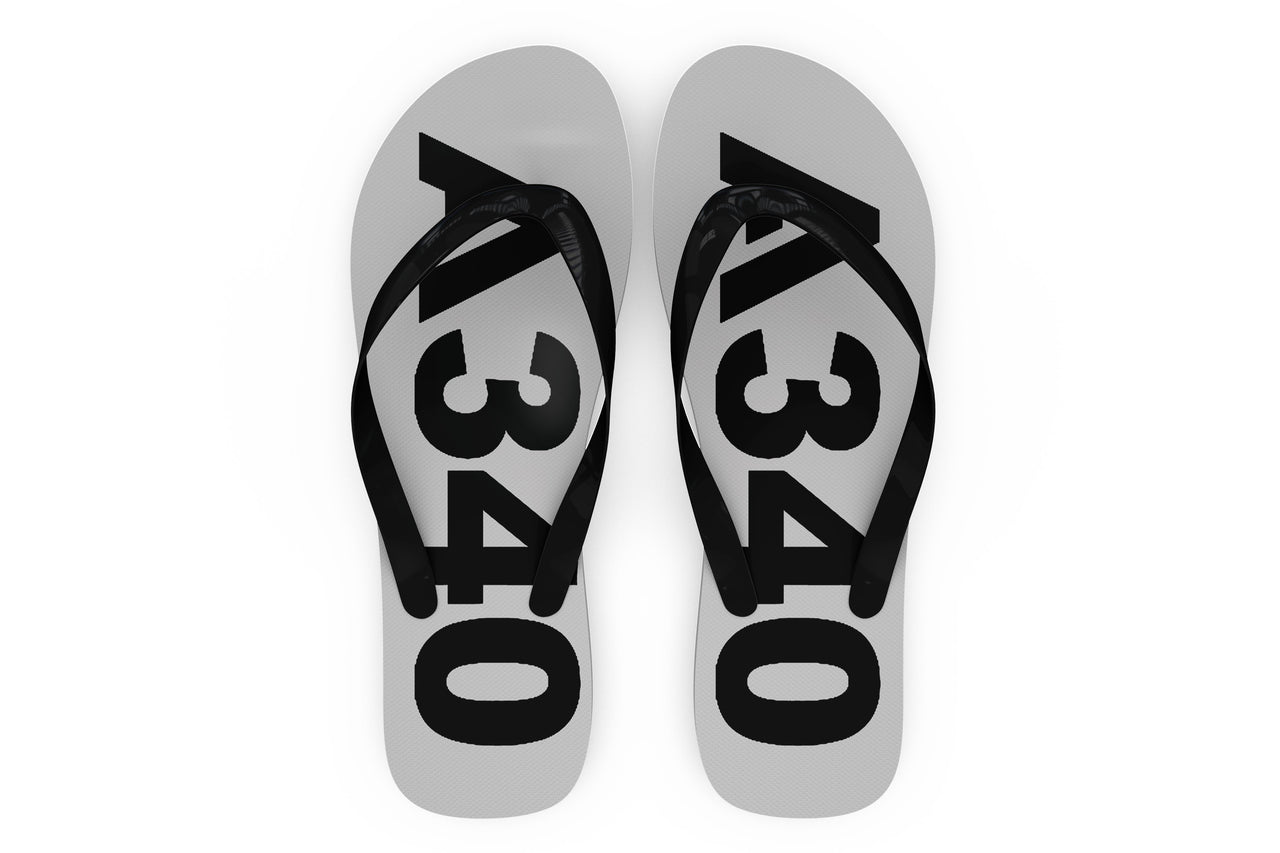 Airbus A340 Text Designed Slippers (Flip Flops)
