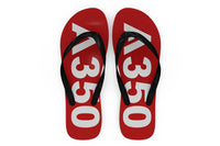 Thumbnail for Airbus A350 Text Designed Slippers (Flip Flops)