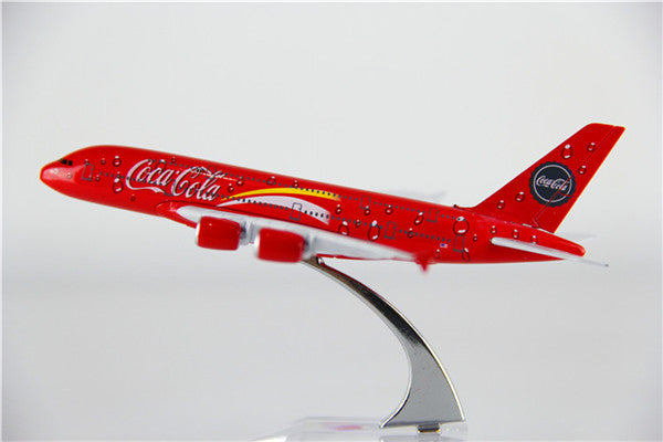 Airbus A380 (Coca-Cola Livery) Airplane Model (16CM)