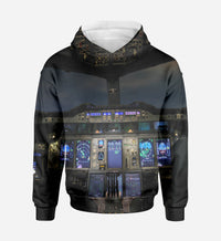 Thumbnail for Airbus A380 Cockpit Printed 3D Hoodies