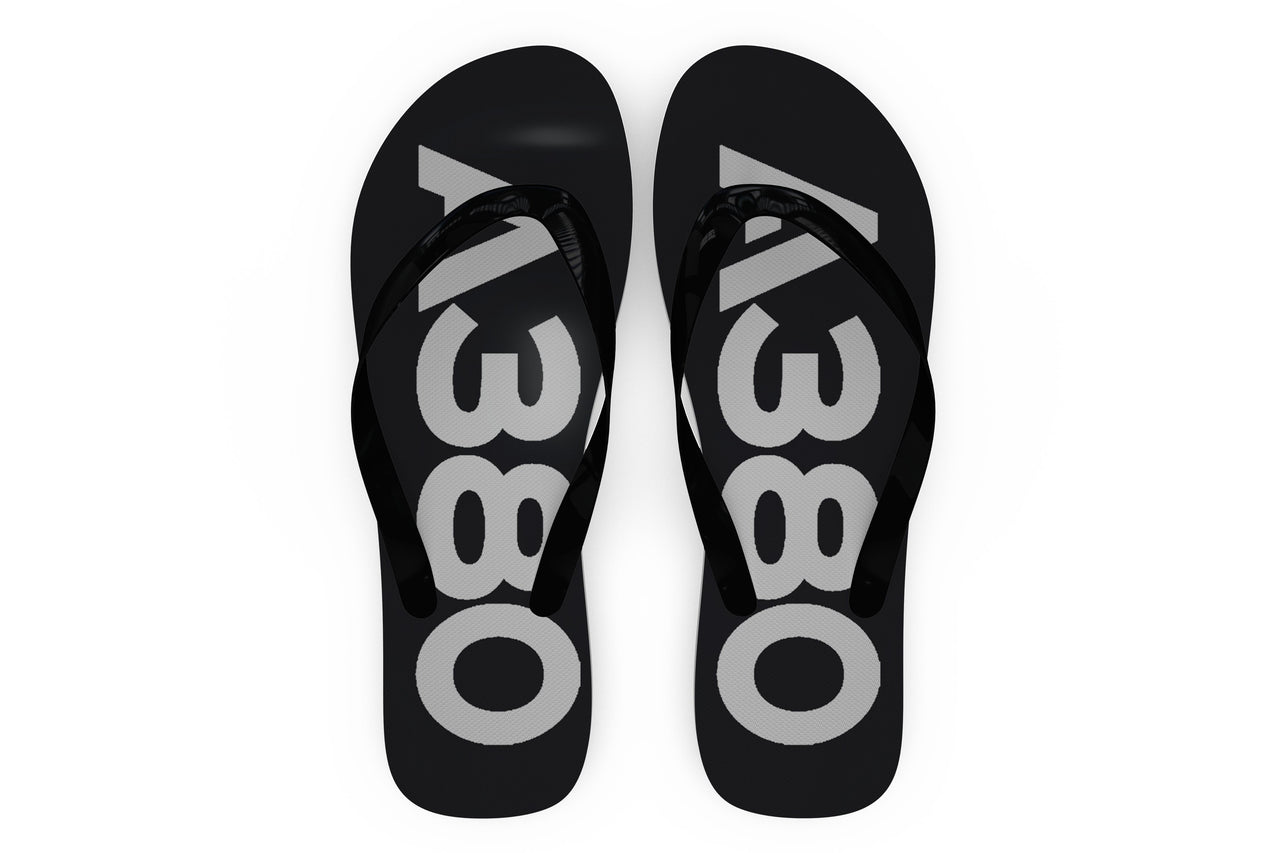 Airbus A380 Text Designed Slippers (Flip Flops)