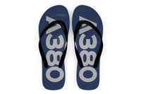 Thumbnail for Airbus A380 Text Designed Slippers (Flip Flops)