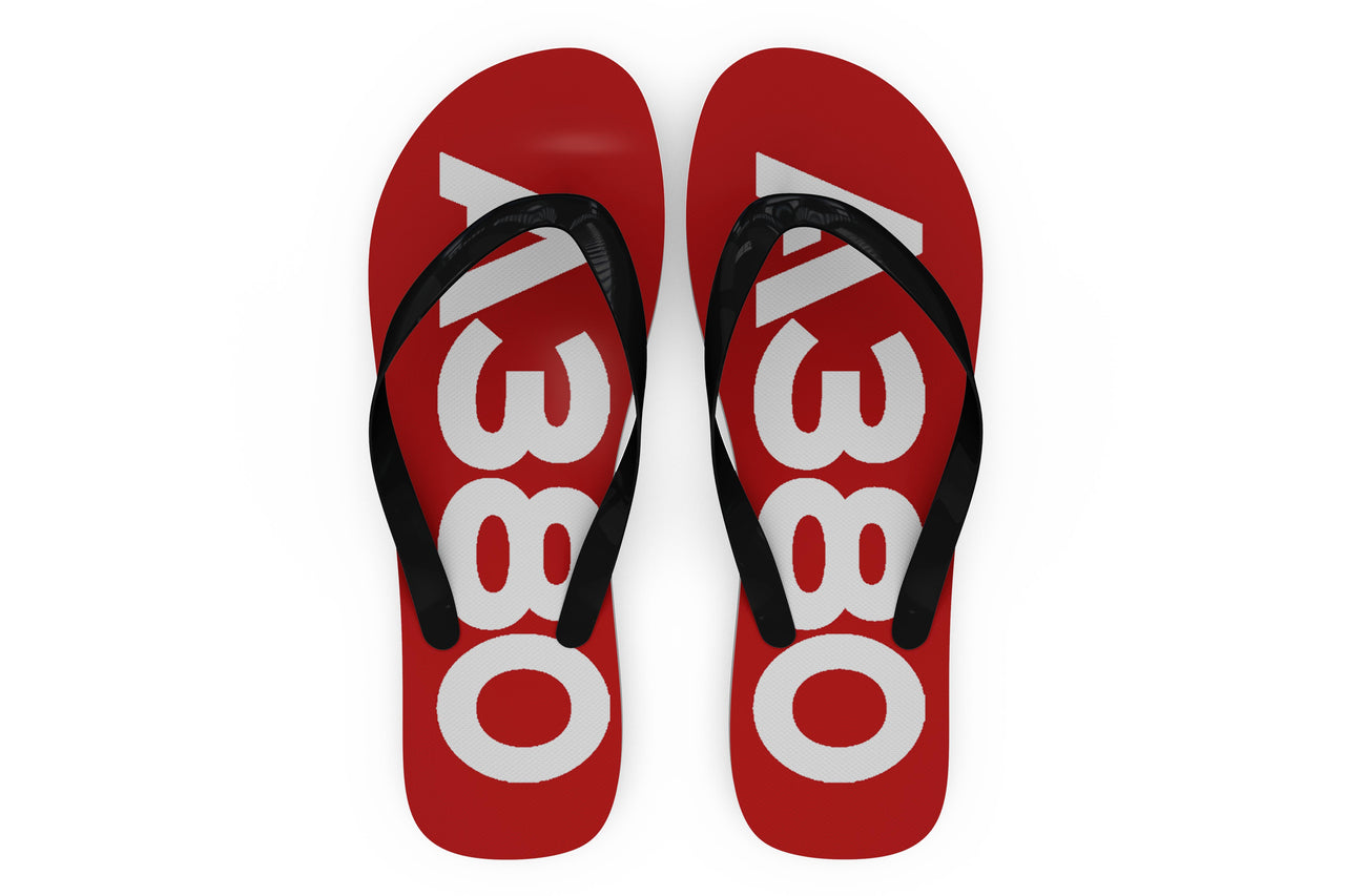 Airbus A380 Text Designed Slippers (Flip Flops)