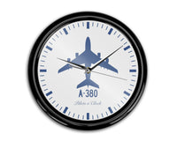 Thumbnail for Airbus A380 Printed Wall Clocks Aviation Shop 