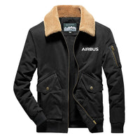 Thumbnail for Airbus & Text Designed Thick Bomber Jackets