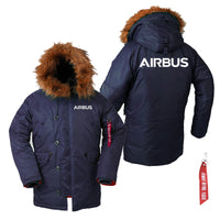 Thumbnail for Airbus & Text Designed Parka Bomber Jackets