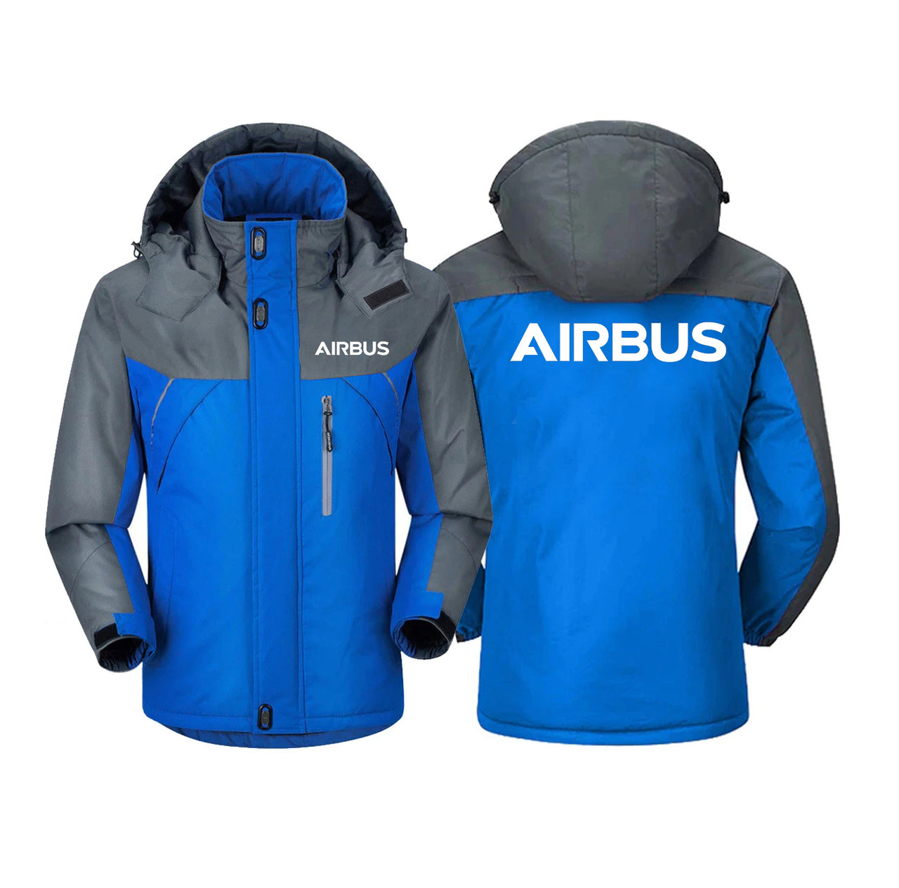 Airbus & Text Designed Thick Winter Jackets