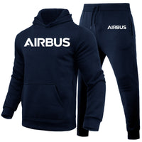 Thumbnail for Airbus & Text Designed Hoodies & Sweatpants Set