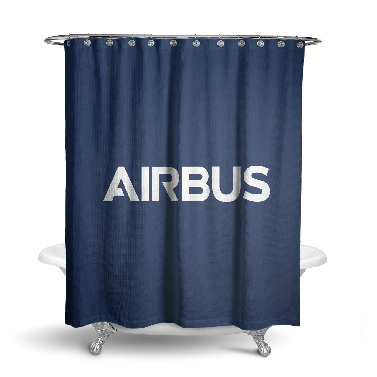 Airbus & Text Designed Shower Curtains