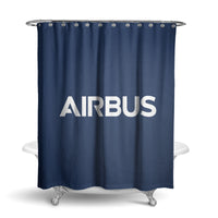 Thumbnail for Airbus & Text Designed Shower Curtains