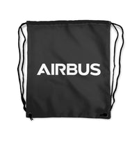 Thumbnail for Airbus & Text Designed Drawstring Bags