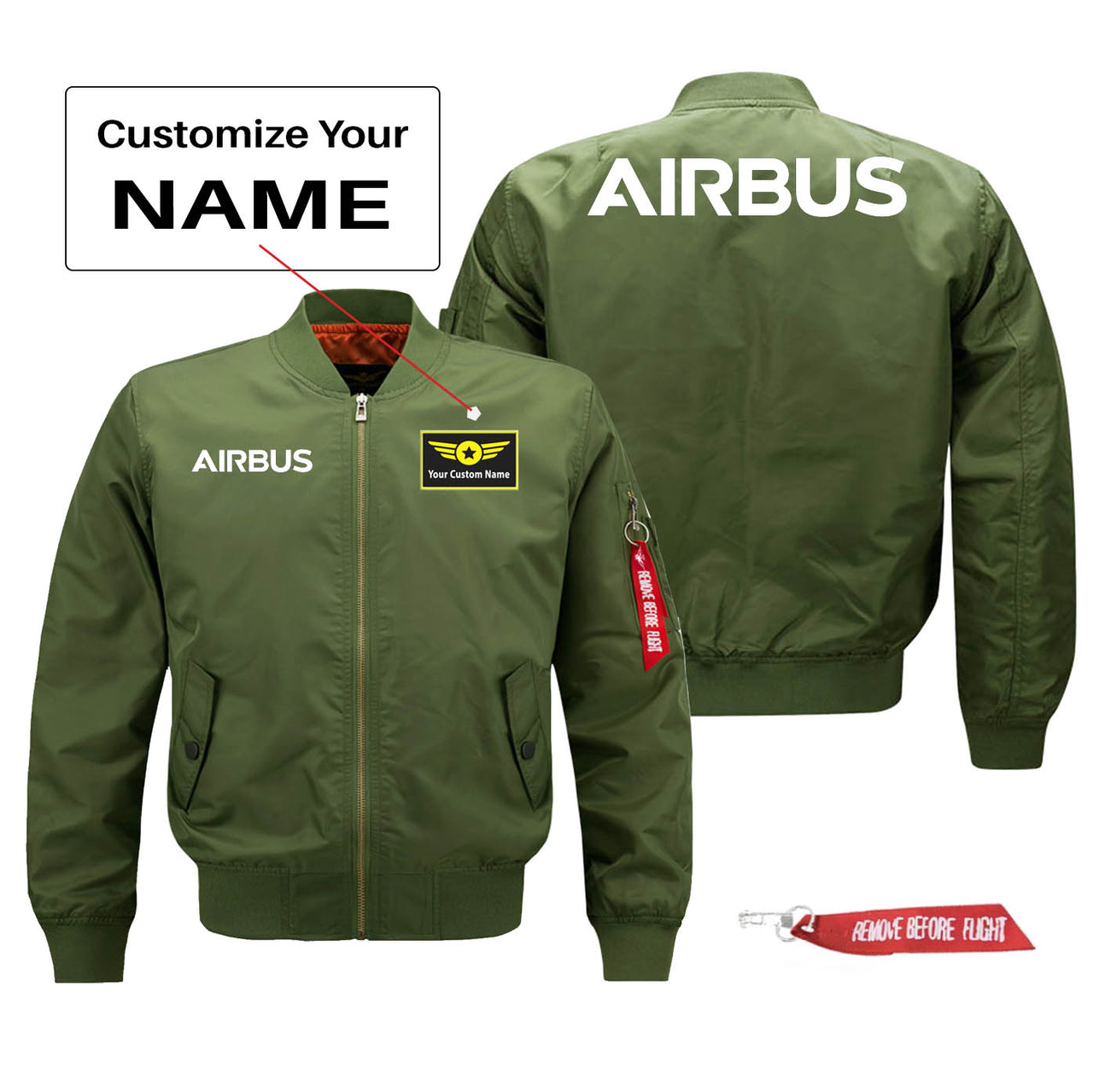 Airbus & Text Designed Pilot Jackets (Customizable)