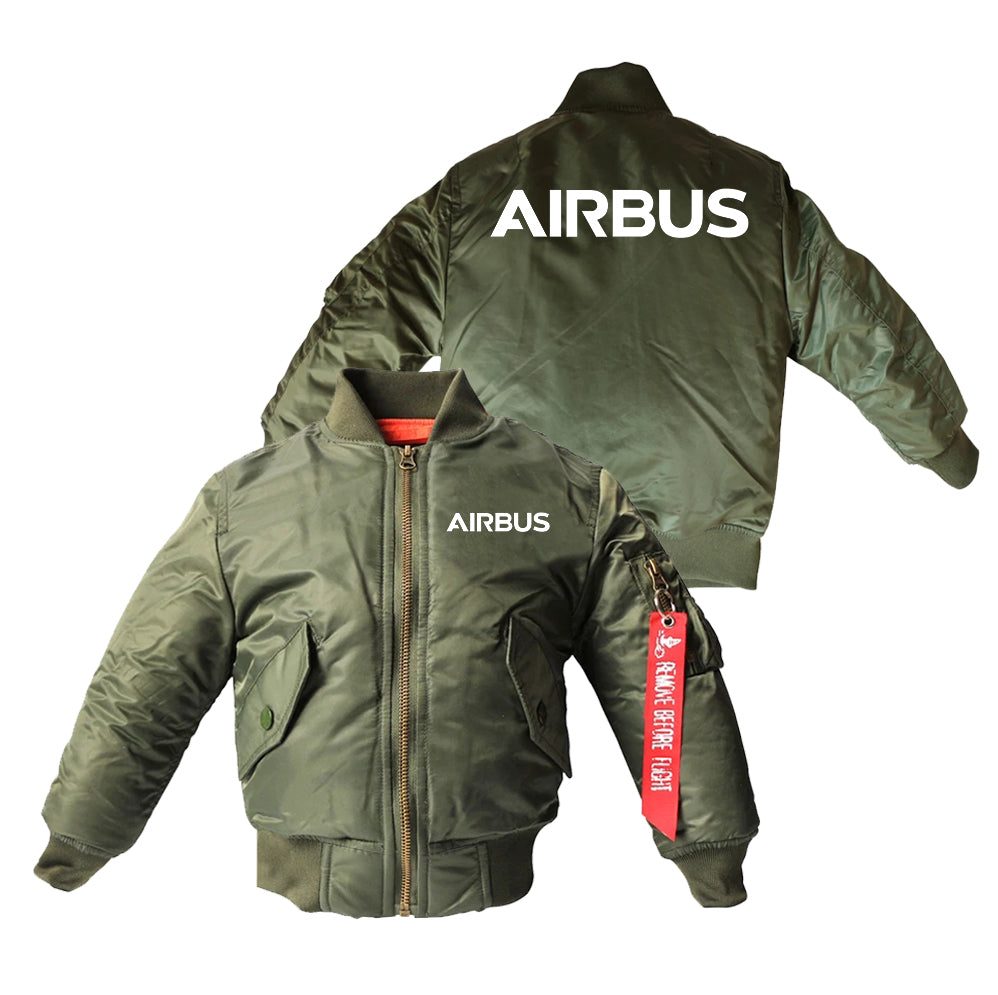 Airbus & Text Designed Children Bomber Jackets