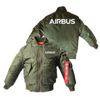 Thumbnail for Airbus & Text Designed Children Bomber Jackets