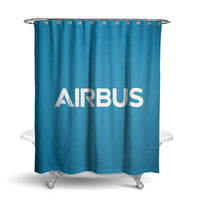 Thumbnail for Airbus & Text Designed Shower Curtains