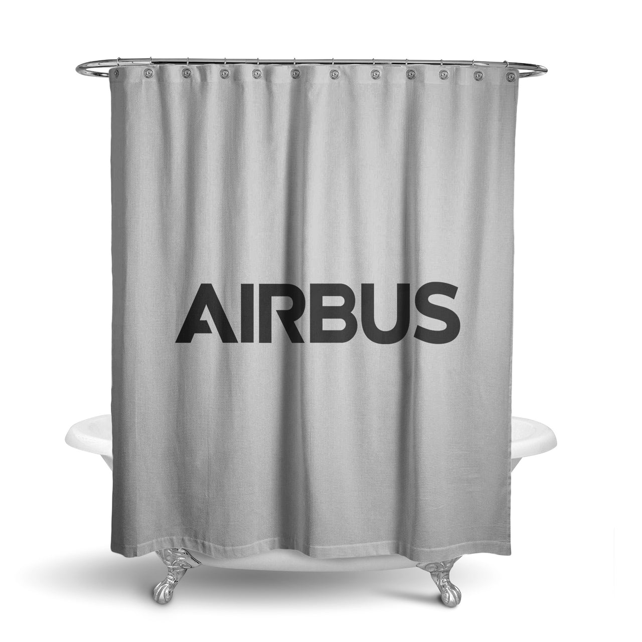 Airbus & Text Designed Shower Curtains