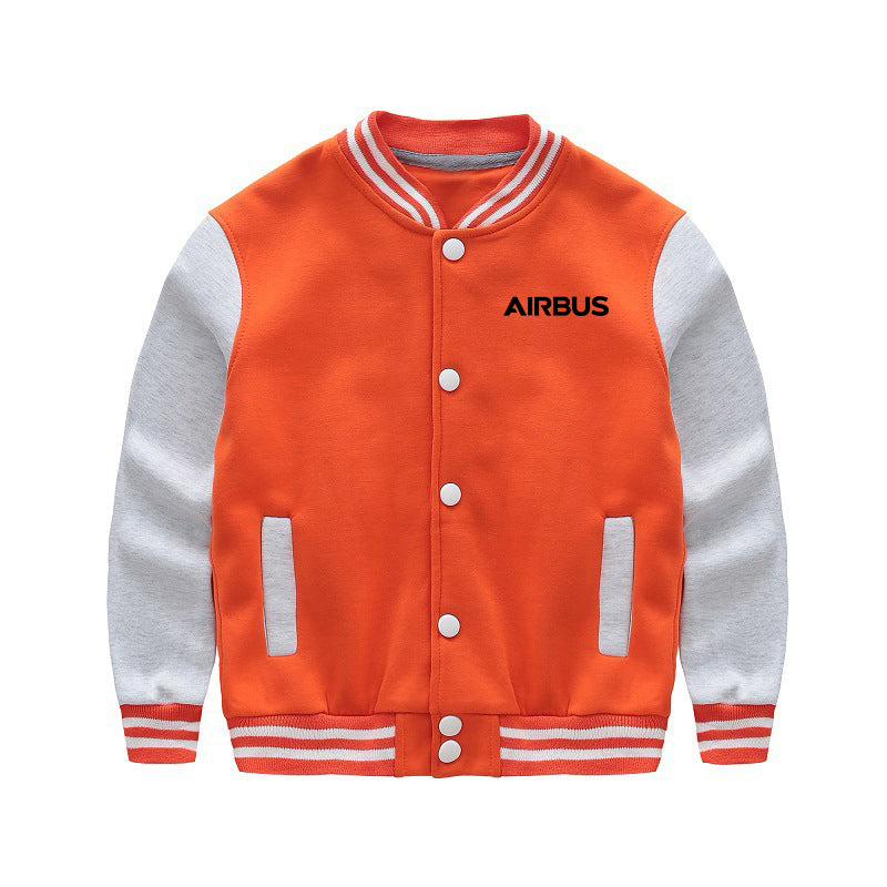 Airbus & Text Designed "CHILDREN" Baseball Jackets
