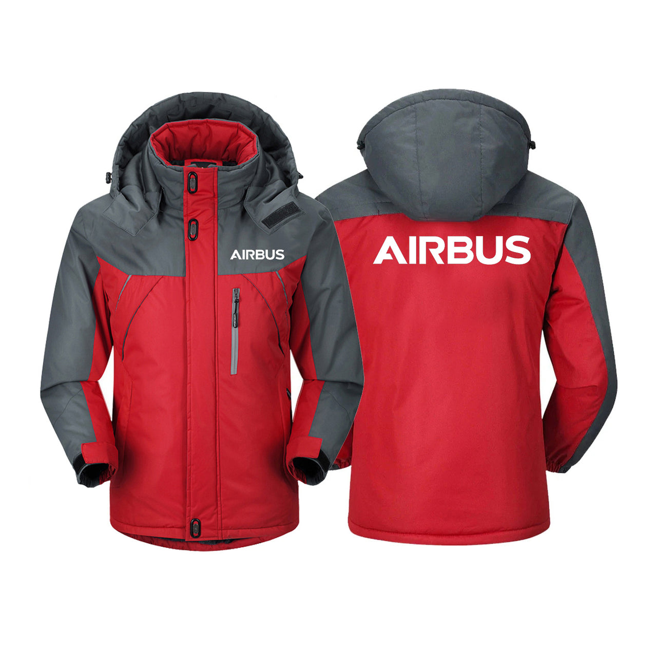 Airbus & Text Designed Thick Winter Jackets