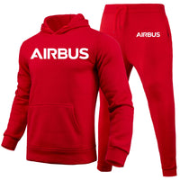 Thumbnail for Airbus & Text Designed Hoodies & Sweatpants Set
