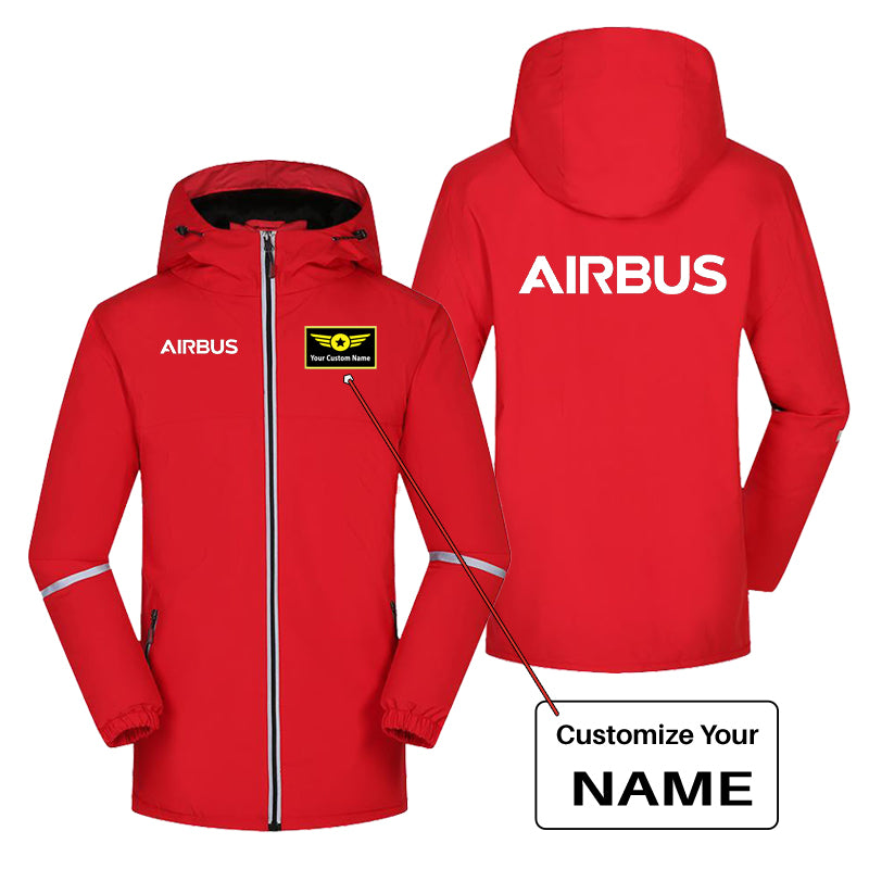 Airbus & Text Designed Rain Coats & Jackets